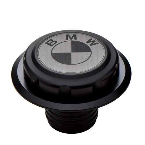 Fuel Tank Gas Cap Black with White Logo BMW Airhead / EnDuraLast