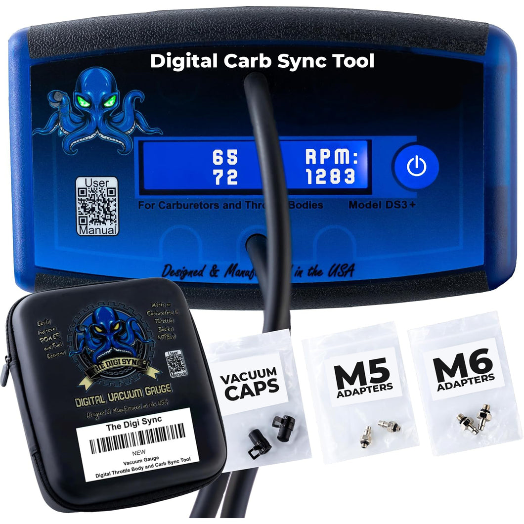 The Digi Sync 2-Channel (Model DS3+) Throttle Body & Digital Carb Sync Tool