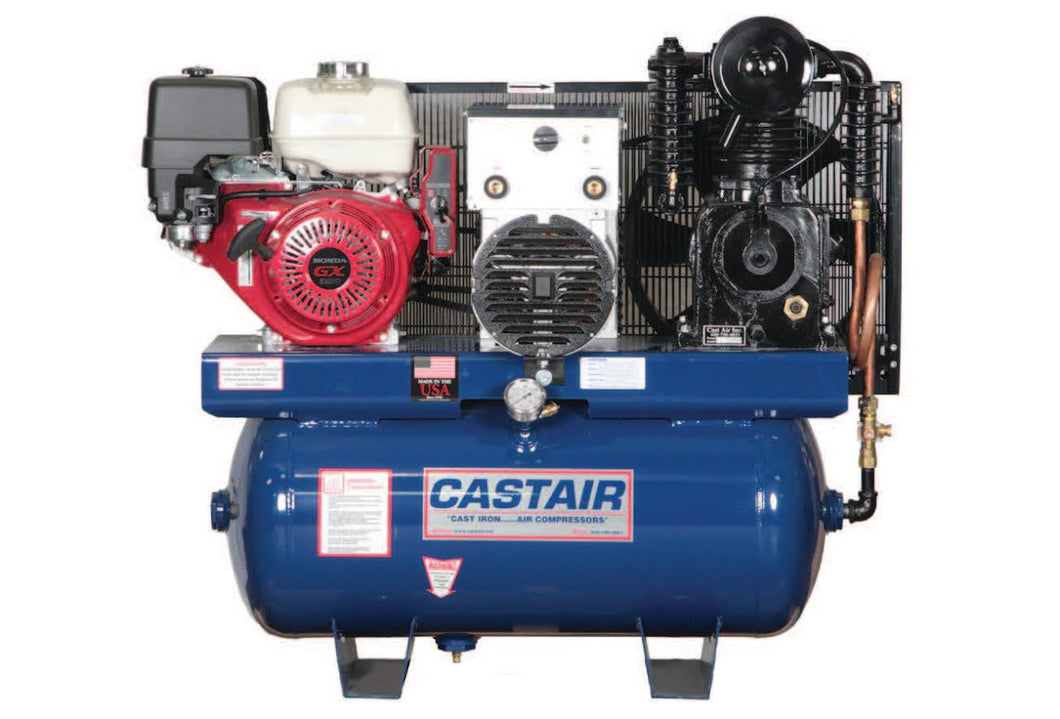 Castair Heavy Duty Shop HONDA GAS POWERED AIR COMPRESSOR + GENERATOR + WELDER - Model No. : I13GH3HC1GW
