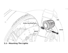 Load image into Gallery viewer, Driving Light Mount - Fender, M5 &amp; M6 Bolts
